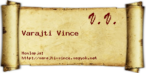 Varajti Vince névjegykártya